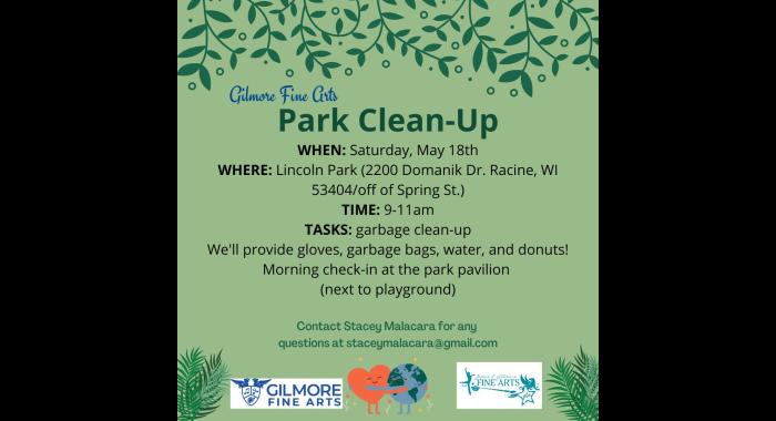 Park Clean Up  Saturday, May 18th